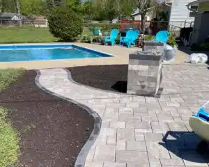 Poolside Landscaping Completed By Natural Image Property Solutions